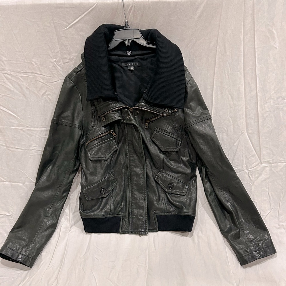 Theory Leather Biker Jacket